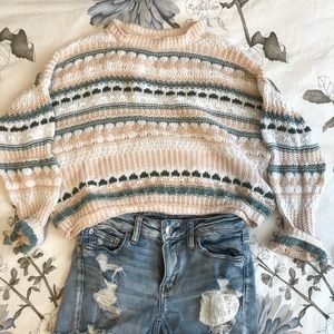 ⚡️3/30⚡️ Garage  |  Loose knit "Fair Isle" Sweater